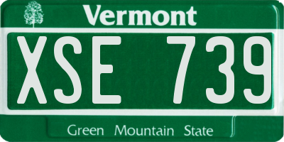 VT license plate XSE739