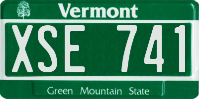 VT license plate XSE741