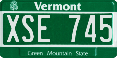 VT license plate XSE745
