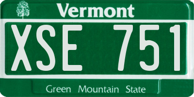 VT license plate XSE751
