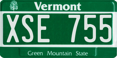 VT license plate XSE755