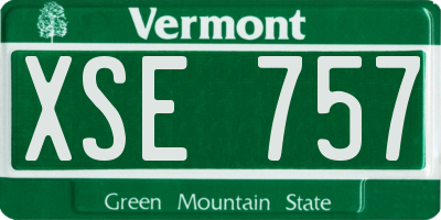VT license plate XSE757