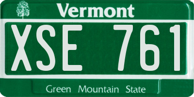 VT license plate XSE761