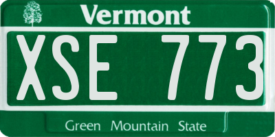 VT license plate XSE773