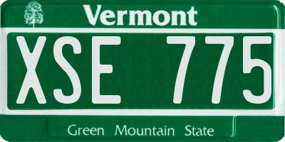VT license plate XSE775