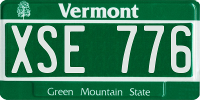 VT license plate XSE776