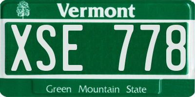 VT license plate XSE778
