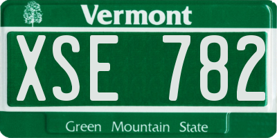 VT license plate XSE782