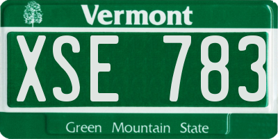 VT license plate XSE783