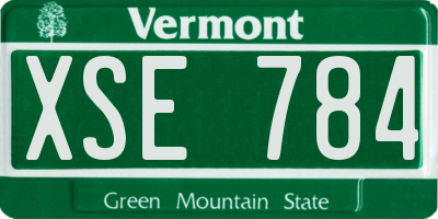 VT license plate XSE784