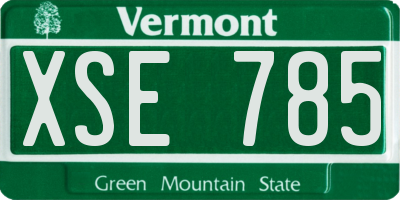 VT license plate XSE785