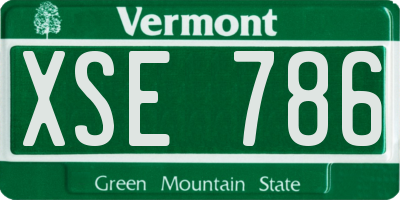 VT license plate XSE786