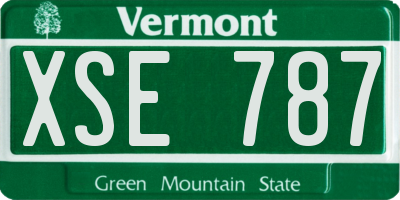 VT license plate XSE787