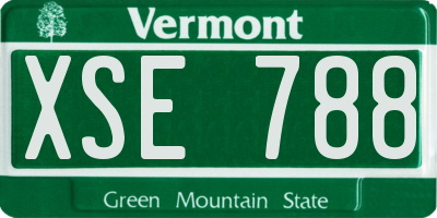 VT license plate XSE788