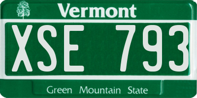 VT license plate XSE793
