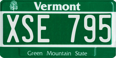 VT license plate XSE795