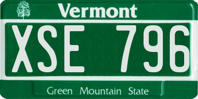 VT license plate XSE796