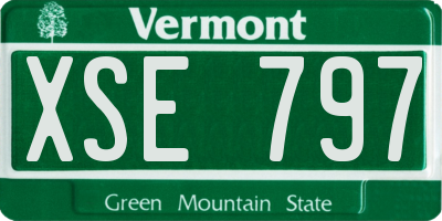 VT license plate XSE797