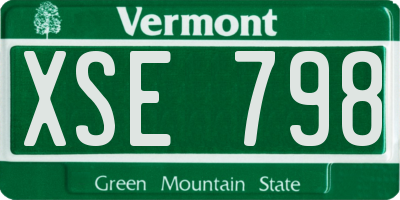 VT license plate XSE798