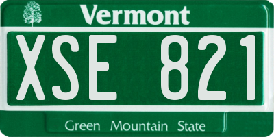 VT license plate XSE821
