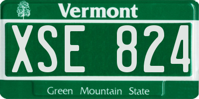 VT license plate XSE824