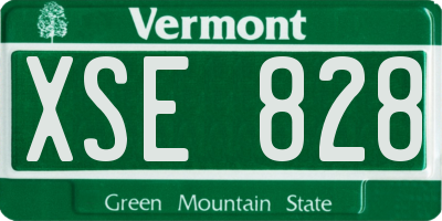 VT license plate XSE828