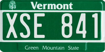 VT license plate XSE841
