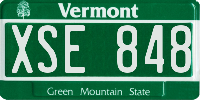 VT license plate XSE848