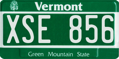 VT license plate XSE856