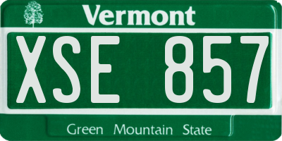 VT license plate XSE857
