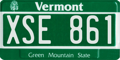 VT license plate XSE861