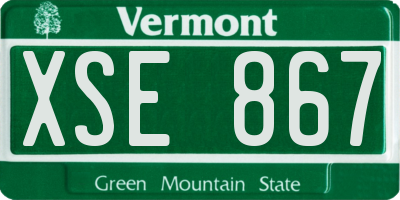 VT license plate XSE867