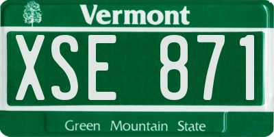 VT license plate XSE871
