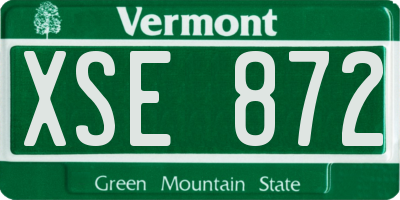 VT license plate XSE872