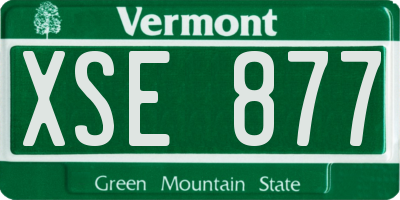 VT license plate XSE877