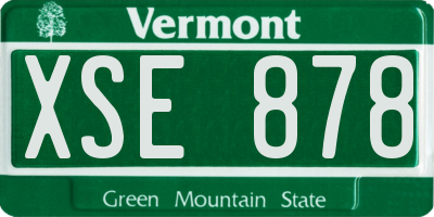 VT license plate XSE878