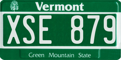 VT license plate XSE879