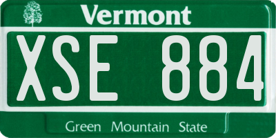 VT license plate XSE884