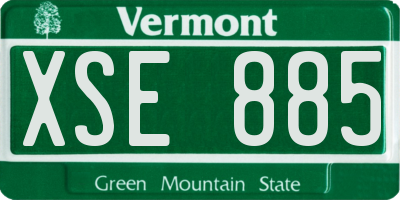 VT license plate XSE885