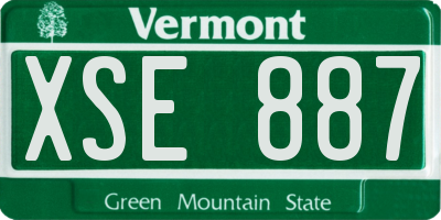 VT license plate XSE887