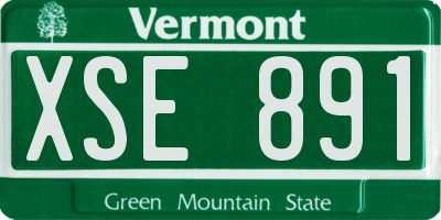 VT license plate XSE891