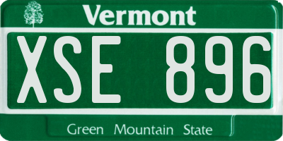 VT license plate XSE896