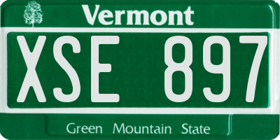 VT license plate XSE897