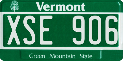 VT license plate XSE906