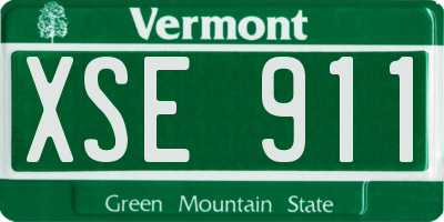 VT license plate XSE911