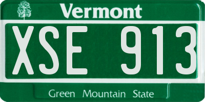 VT license plate XSE913