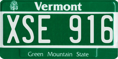 VT license plate XSE916