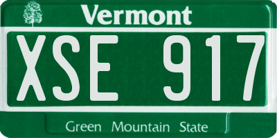 VT license plate XSE917