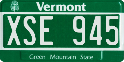 VT license plate XSE945