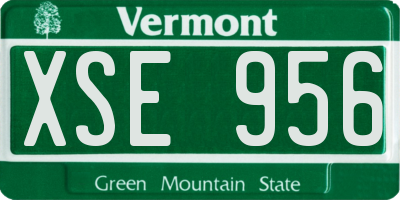 VT license plate XSE956